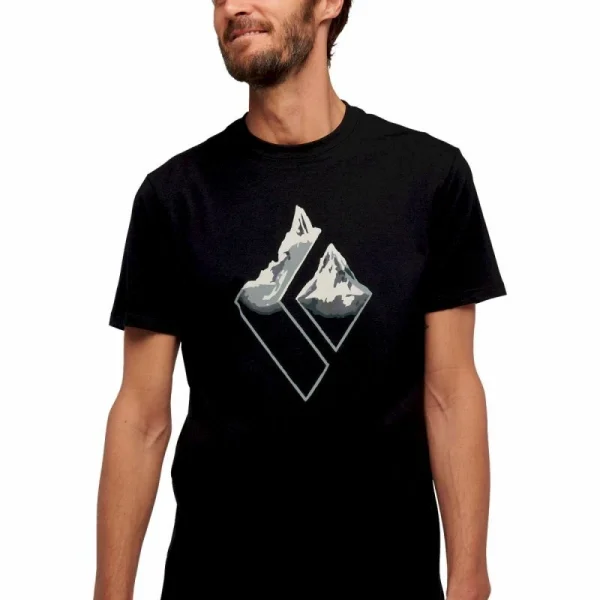 Meilleure affaire 😉 Black Diamond Mountain Logo Ss Tee – T-shirt homme 😉 3