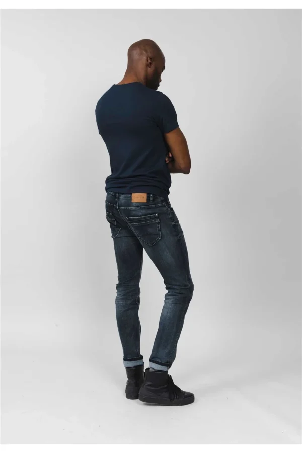 Jeans Slim Bleu UséJean CARLOS 3