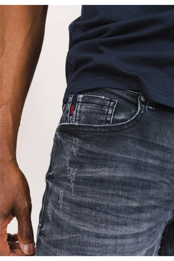 Jeans Slim Bleu UséJean CARLOS 5