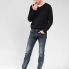 Jeans Slim Bleu Usé Pour Homme – CARLOS JJ8067M – DEELUXEJeans CARLOS 22