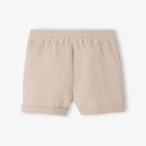 Short En Gaze De Coton Bébé Beige – Vertbaudet 10