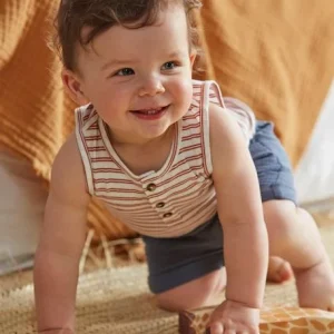 Short En Gaze De Coton Bébé Beige – Vertbaudet 14